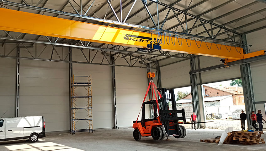 10t overhead crane for agricultural equipment manufacturer